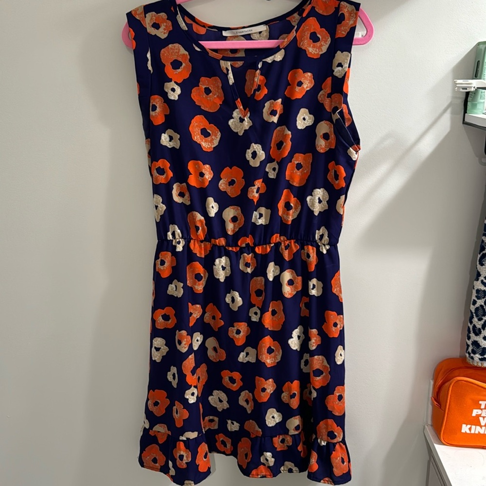 Purple and orange floral dress size L